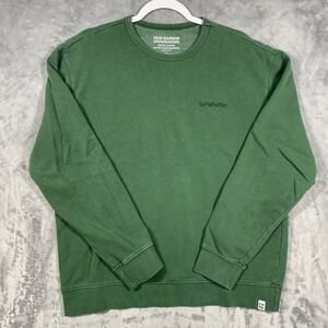 Fair Harbor Mens Green Wave Graphic Crewneck Sweatshirt Size Large